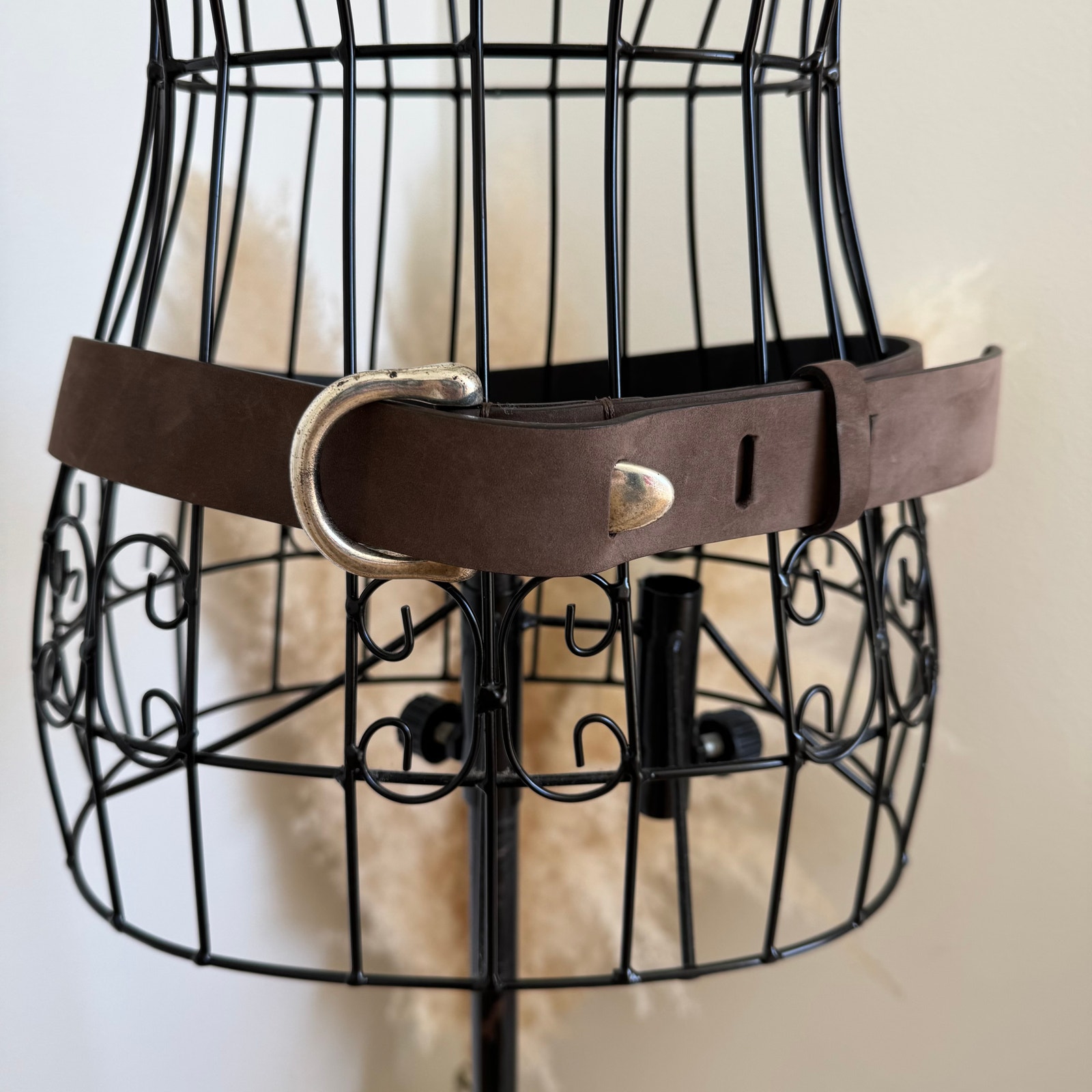 Vintage Doncaster Brown Mocha Mousse Adjustable Leather Belt Medium