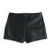 French Connection Cult Connection Cuffed Faux Leather Shorts Black