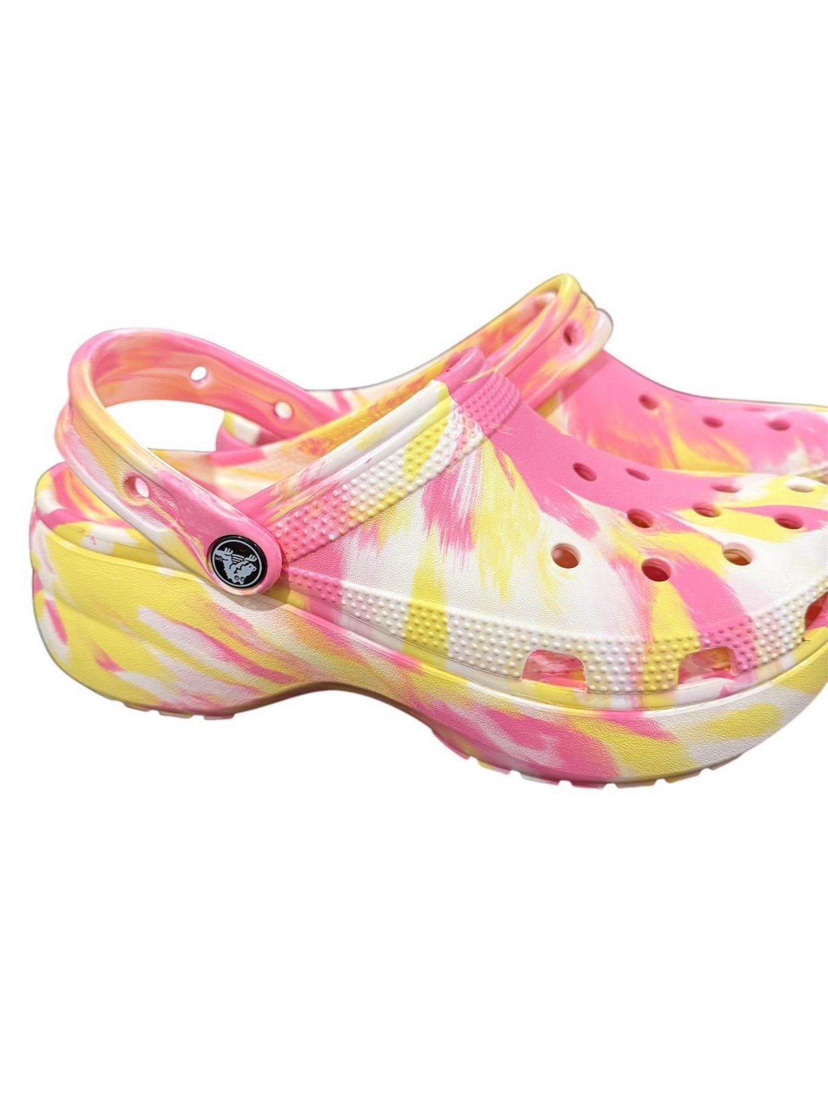 NWOT Women’s Size 8 Crocs Pink White Yellow