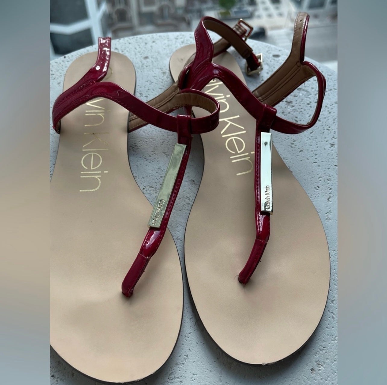 Calvin Klein Toe Post Sandals Mercari