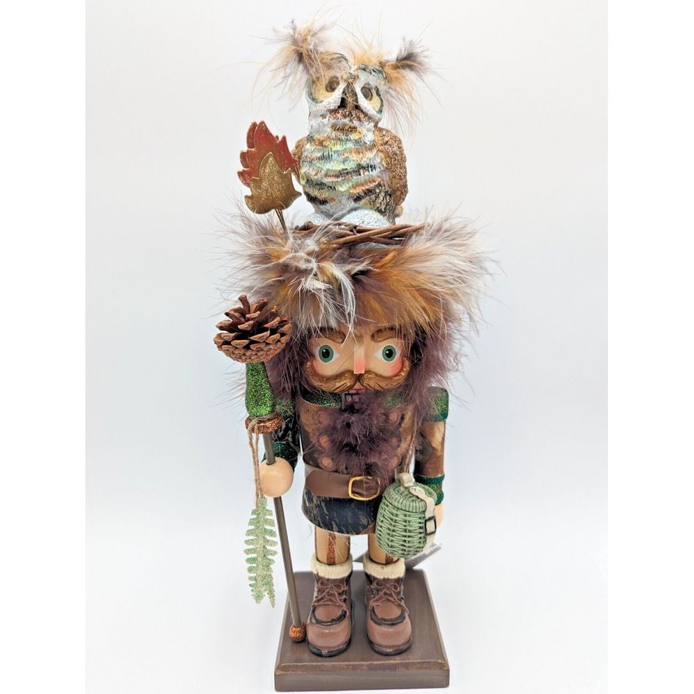 Kurt Adler 16-Inch Hollywood Woodsman Nutcracker With Owl Hat
