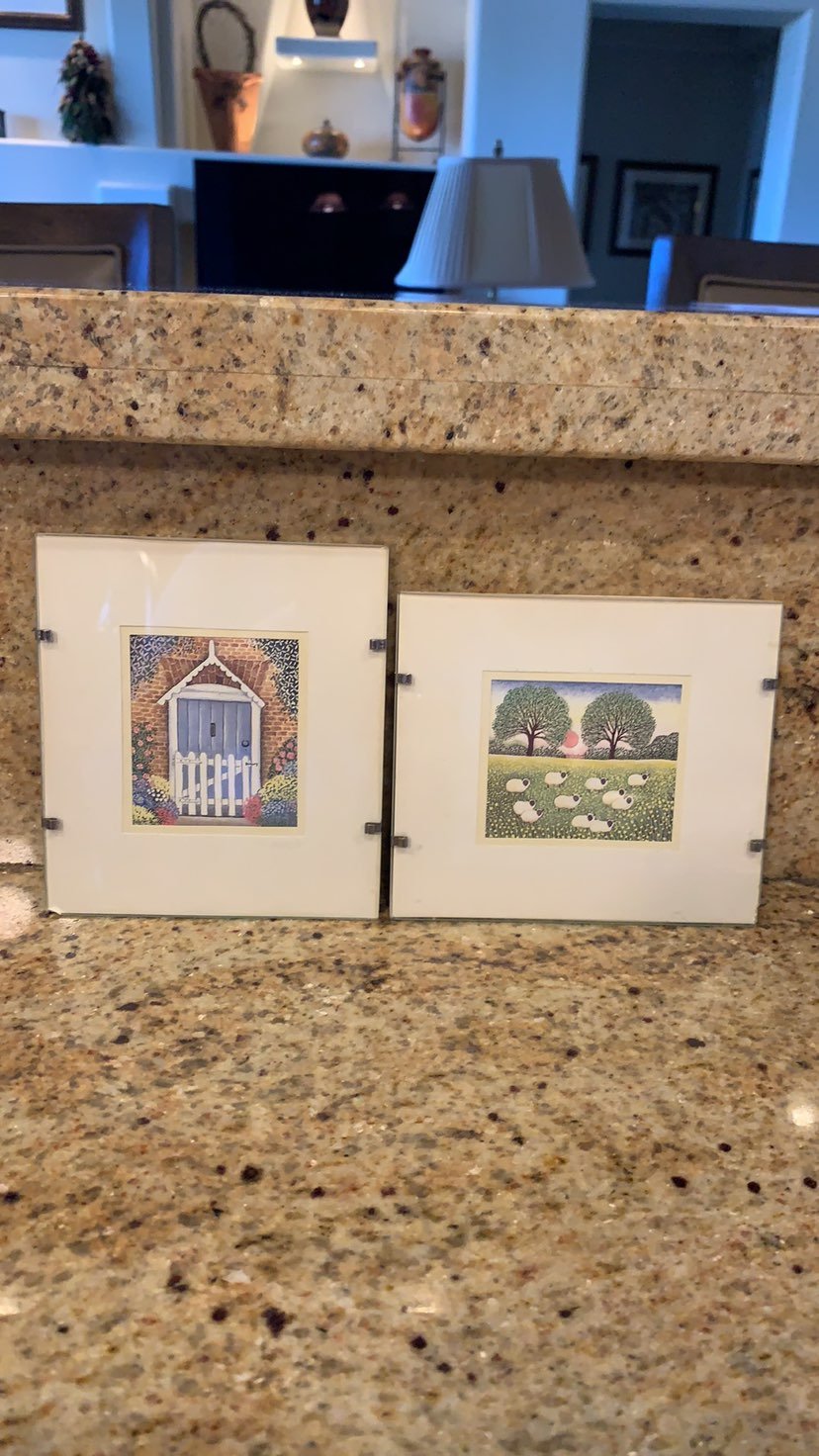 Pair of English mini prints
