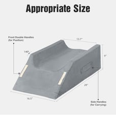 Post-Surgery Leg, Knee, Ankle Elevation Double Wedge Pillow, Memory Foam Pillow