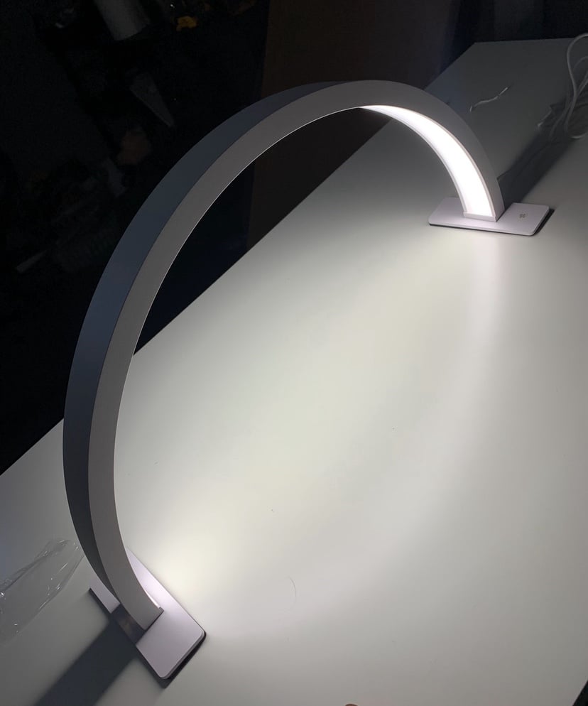 Half moon desk/nail lamp