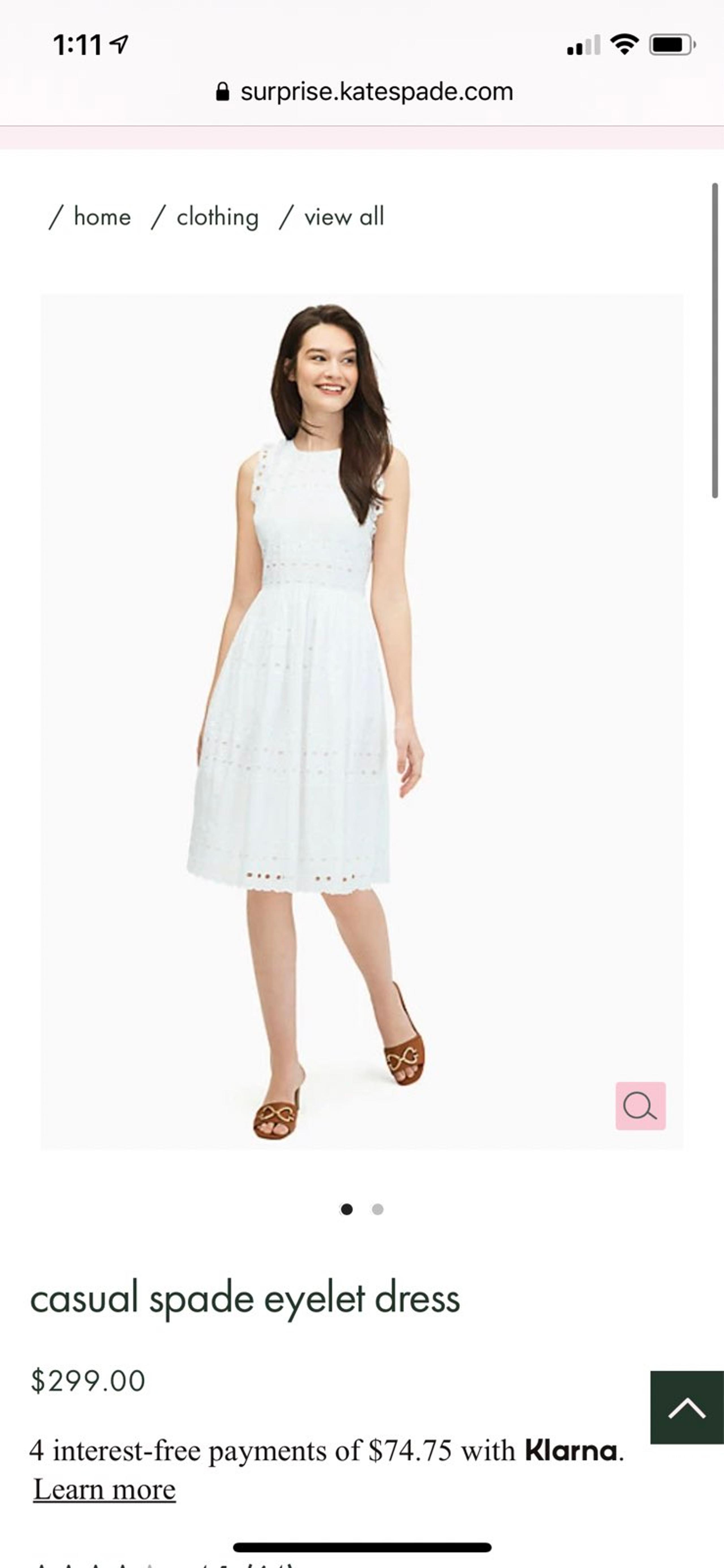 Kate Spade white midi dresses