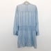 Rails Shawna Denim Long Sleeve Ruffle Colar Mini Dress Light Vintage Size XL