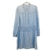 Rails Shawna Denim Long Sleeve Ruffle Colar Mini Dress Light Vintage Size XL