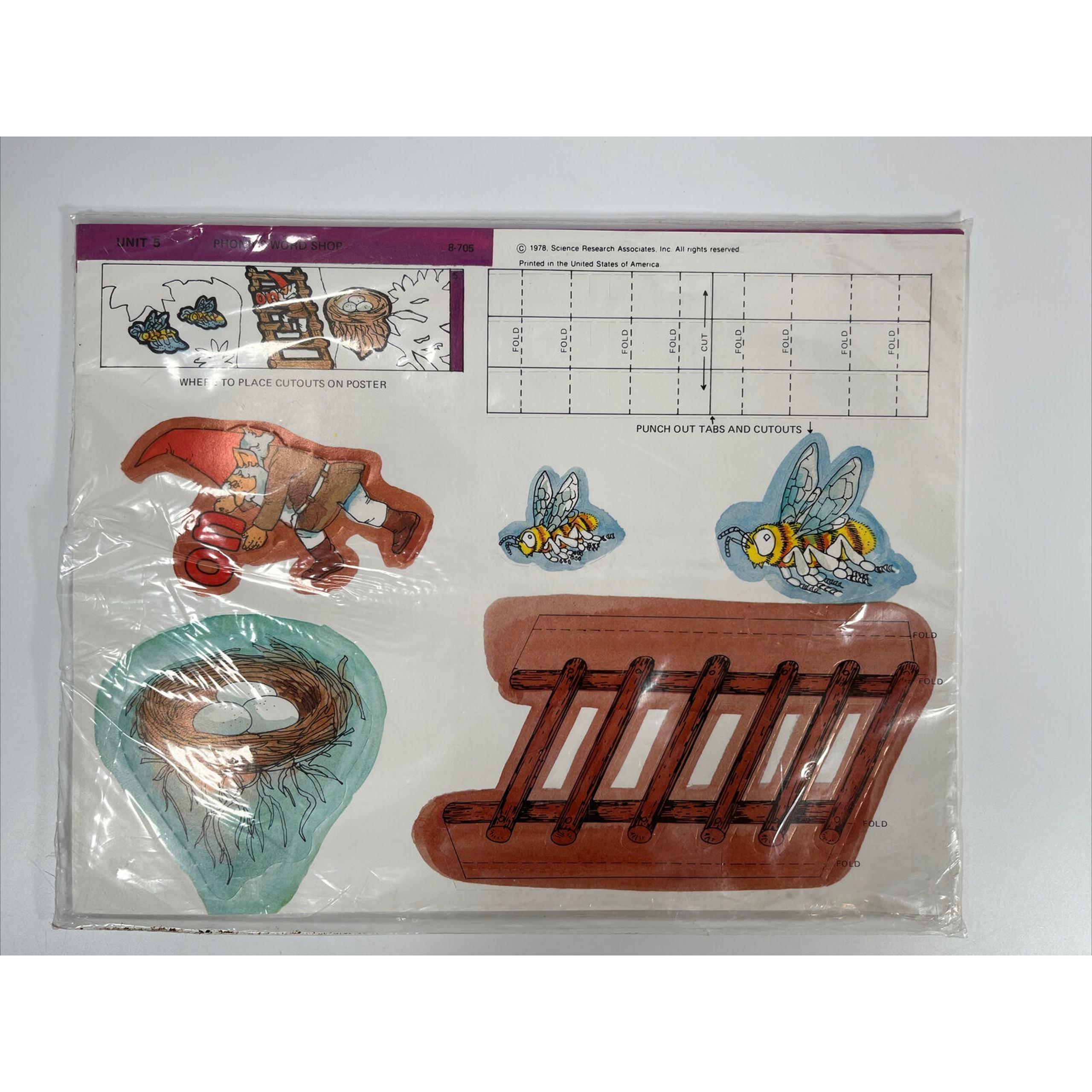 1978 SRA PHONICS WORD SHOP Teaching Unit 5 Only Learning Education NOS