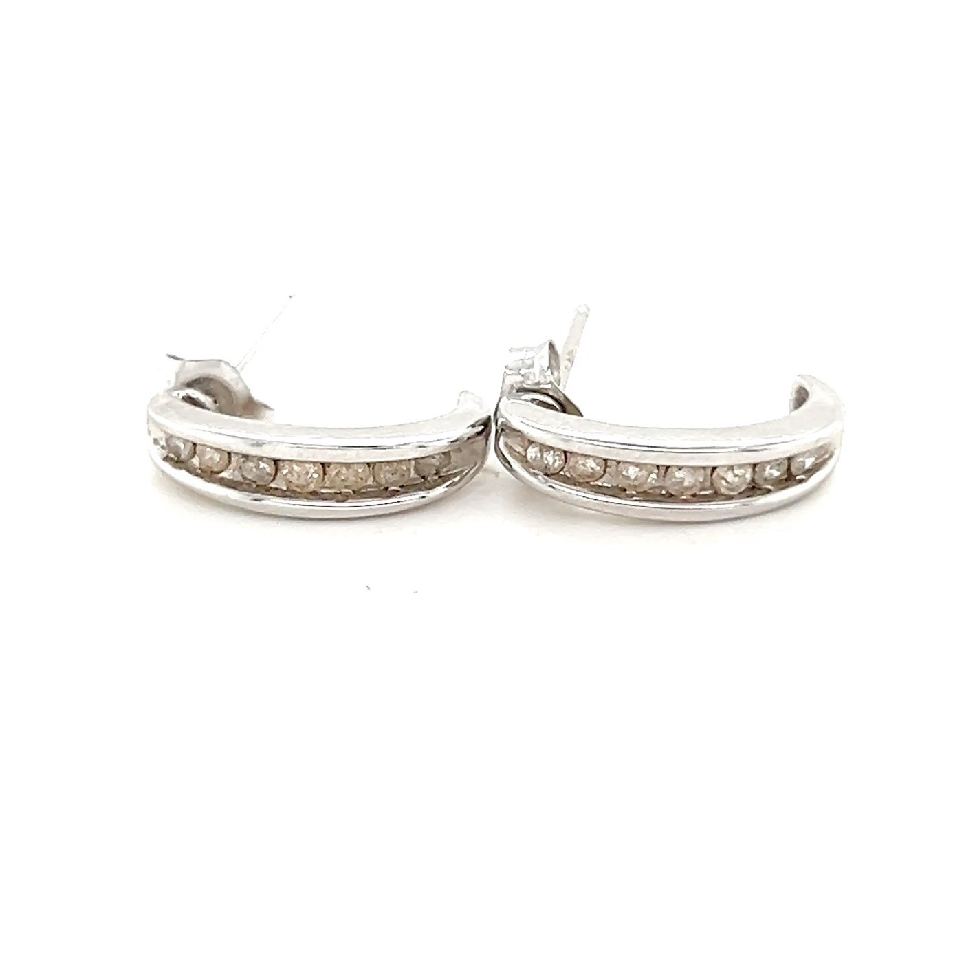 14K Gold 14-Diamonds Post Earrings