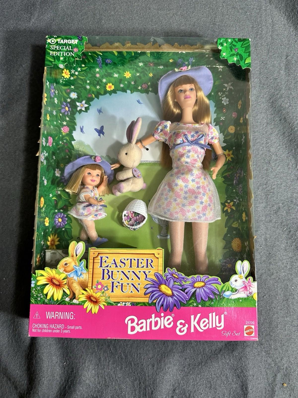 BARBIE & KELLY- EASTER BUNNY FUN GIFT SET - TARGET SPECIAL EDITION -1998-MATTEL-