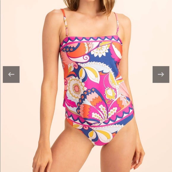 NWT Trina Turk Sevilla Tankini and Bikini Bottom Set Size 6