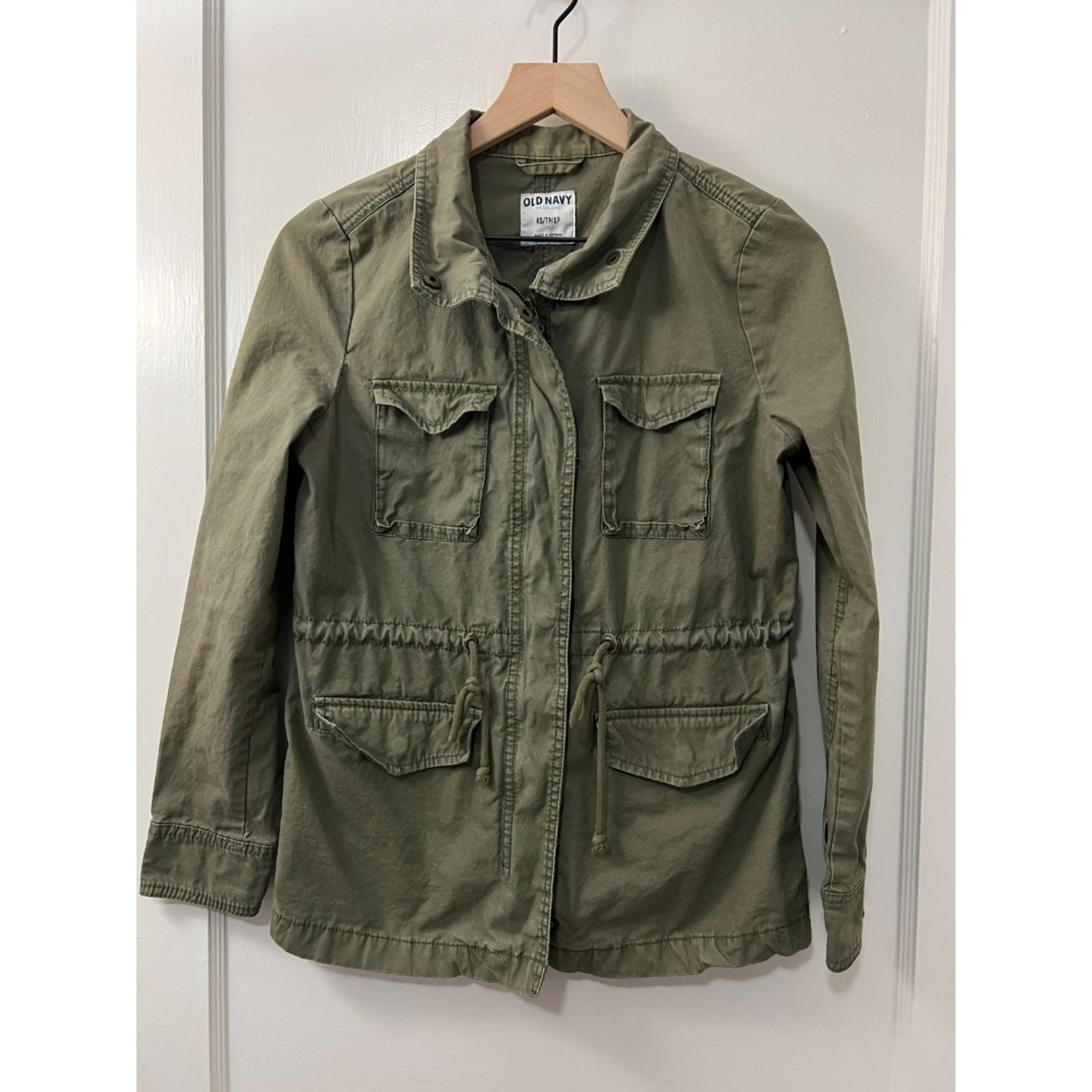 Old Navy Women's Military Field Jacket Green 100% Cotton Size XS