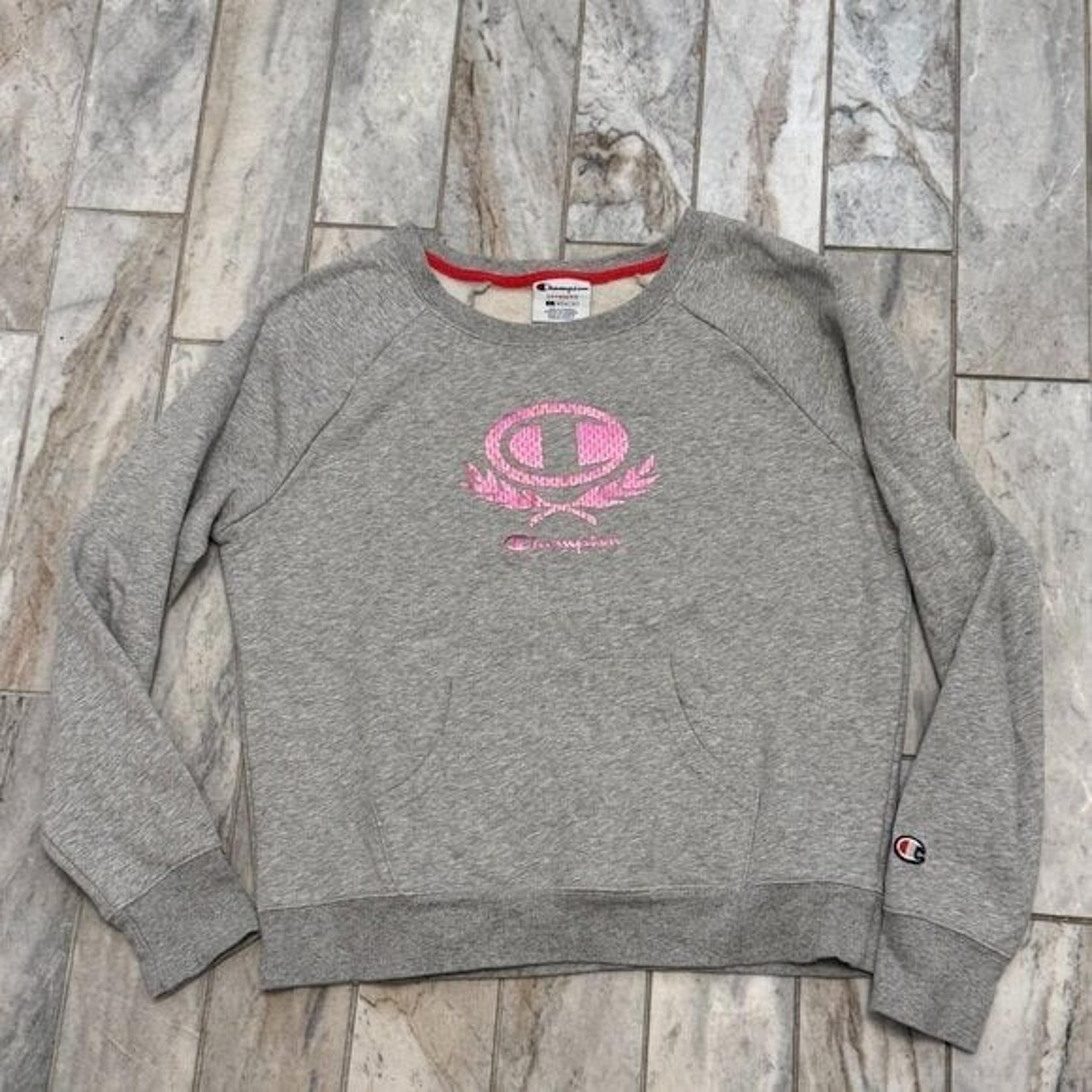 NEW Champion women's large gray/metallic pink sweatshirt
