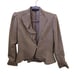 Anne Klein Tan Wool Blend 1/2 Ruffle Collar Peplum One Button Blazer Size 12p
