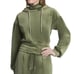 JUICY COUTURE Women's Juniors Velour Mock Neck Hoodie Green Size Medium B4HP