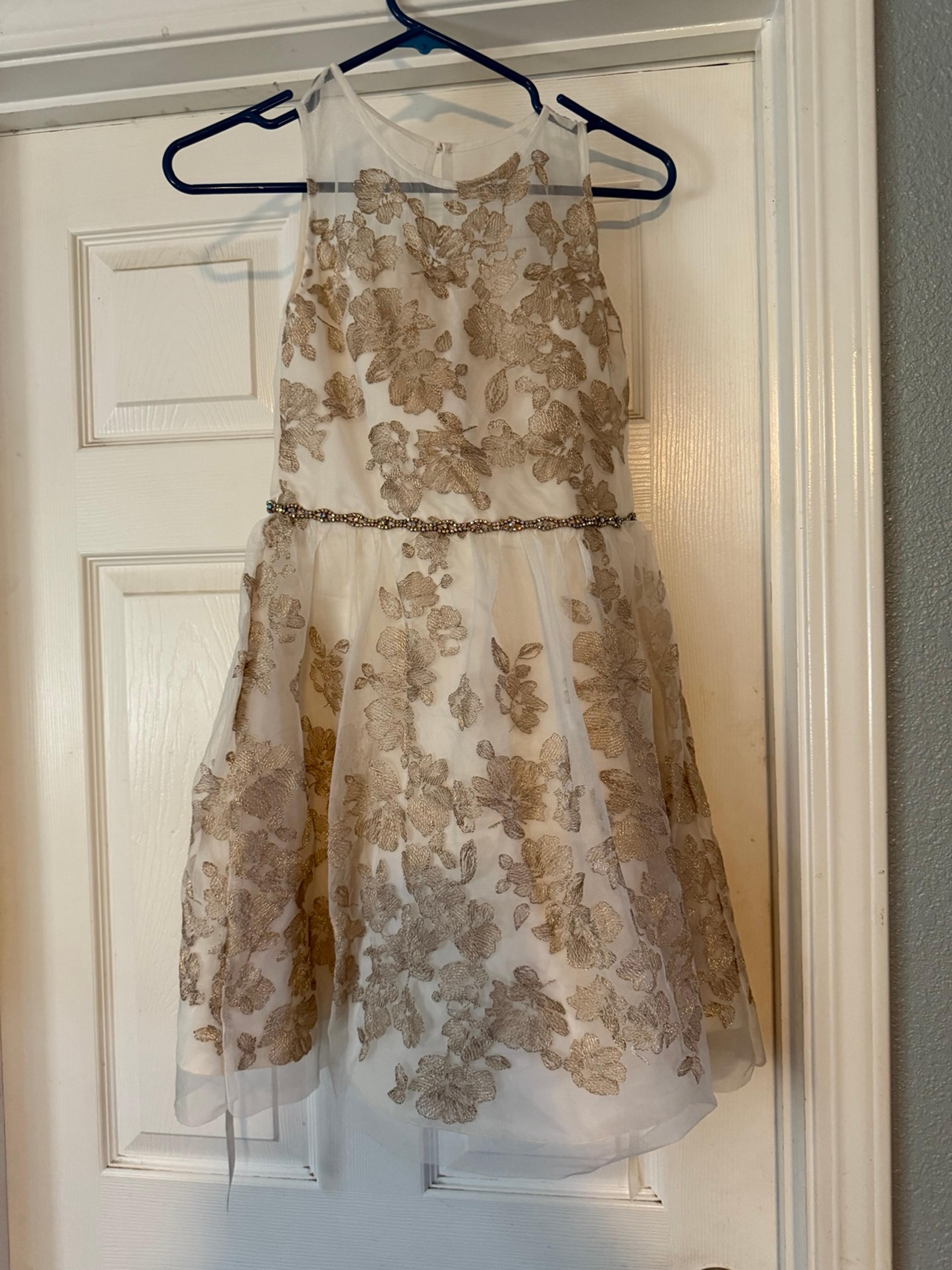 Girls Dress Ivory floral