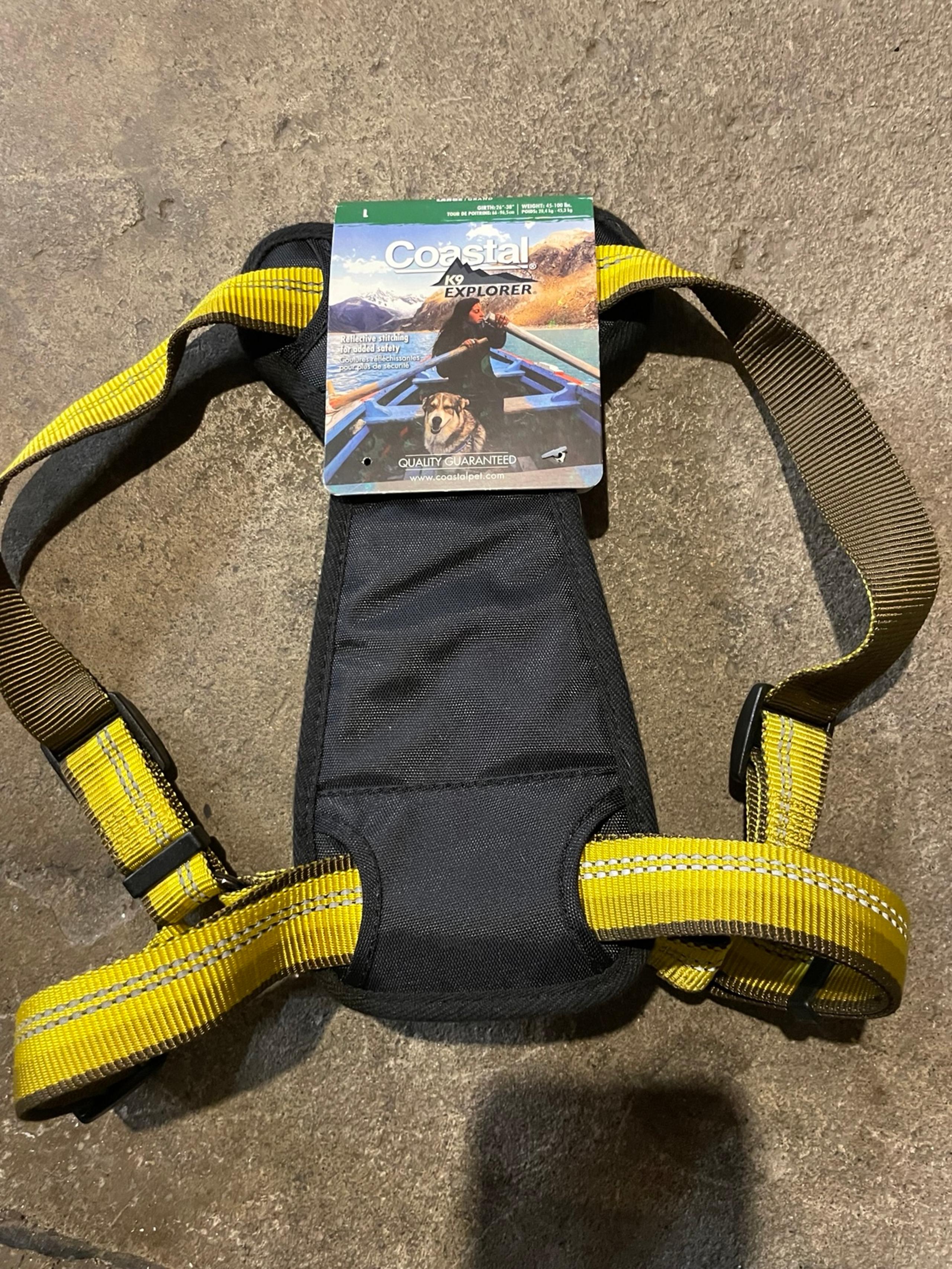 Coastal canine, explorer pet harness size large-new