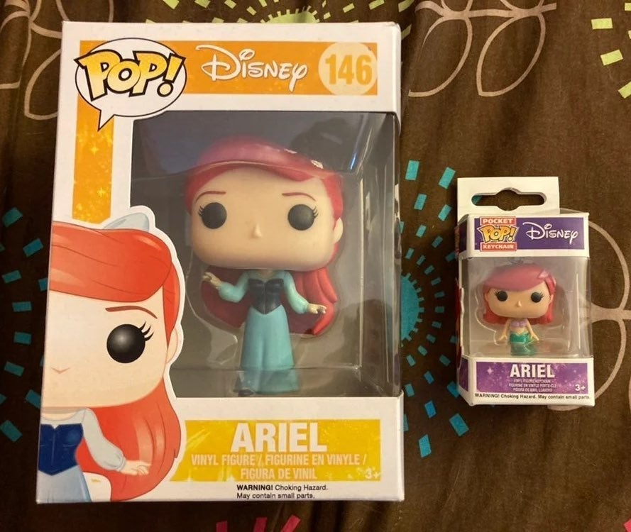Two Funko Pop Ariel Village Dress Included Mini Pop