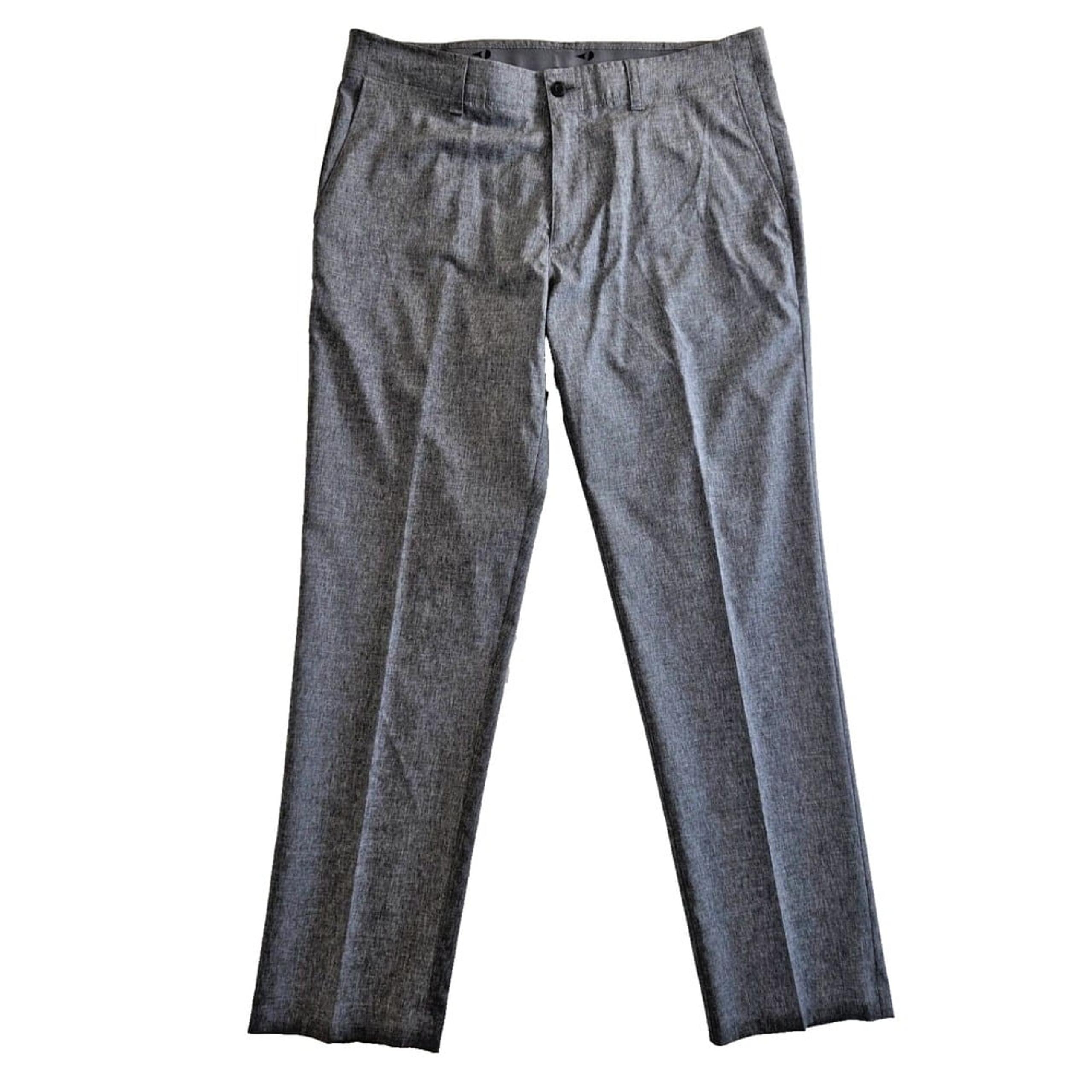 Grand Slam Mens Pants 34 X 32 (29 1/2) Comfort Waist Lightweight Gray Golf