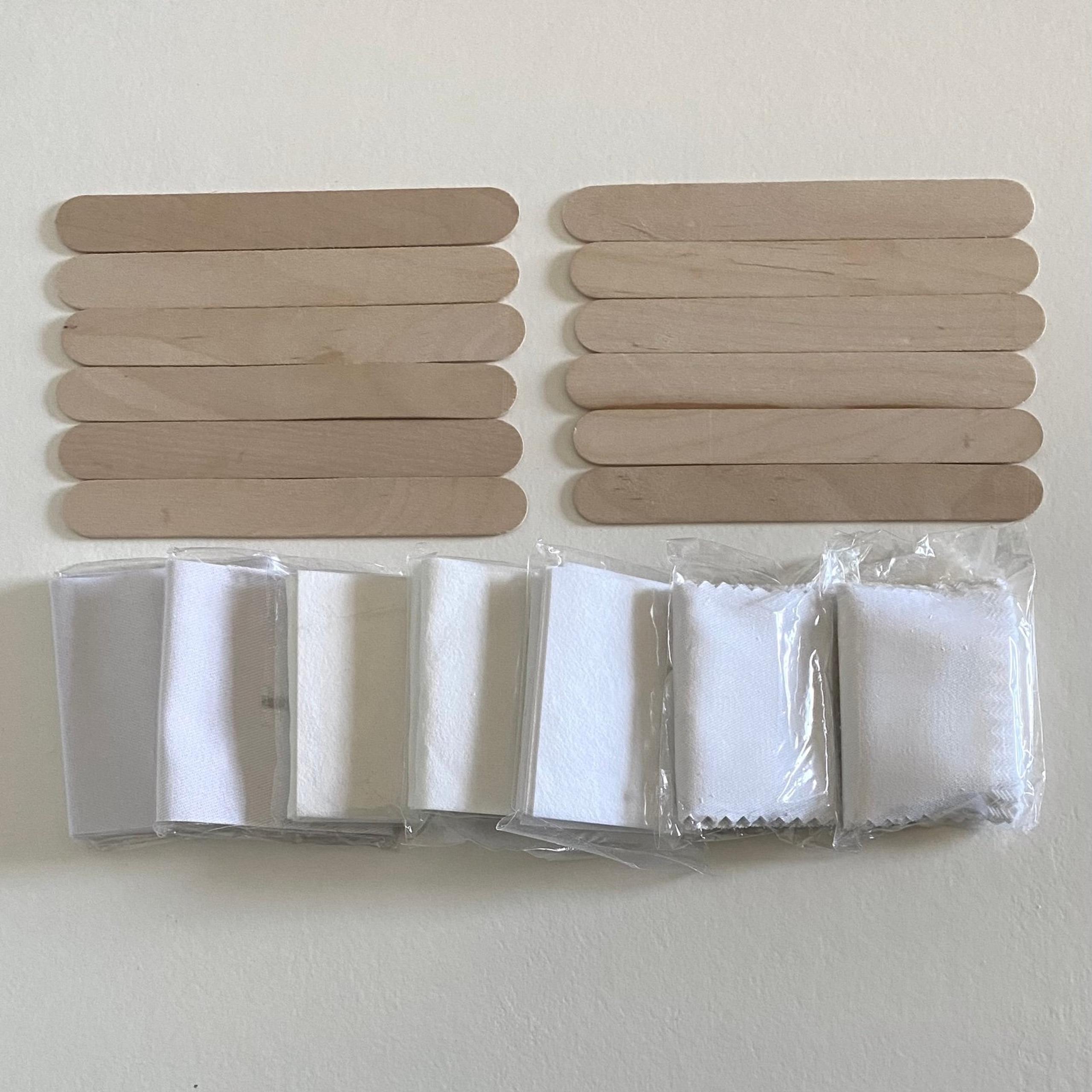 Nad’s Hair Waxing Kit Reusable Washable Cotton Cloth Wax Strips, Wooden Spatulas