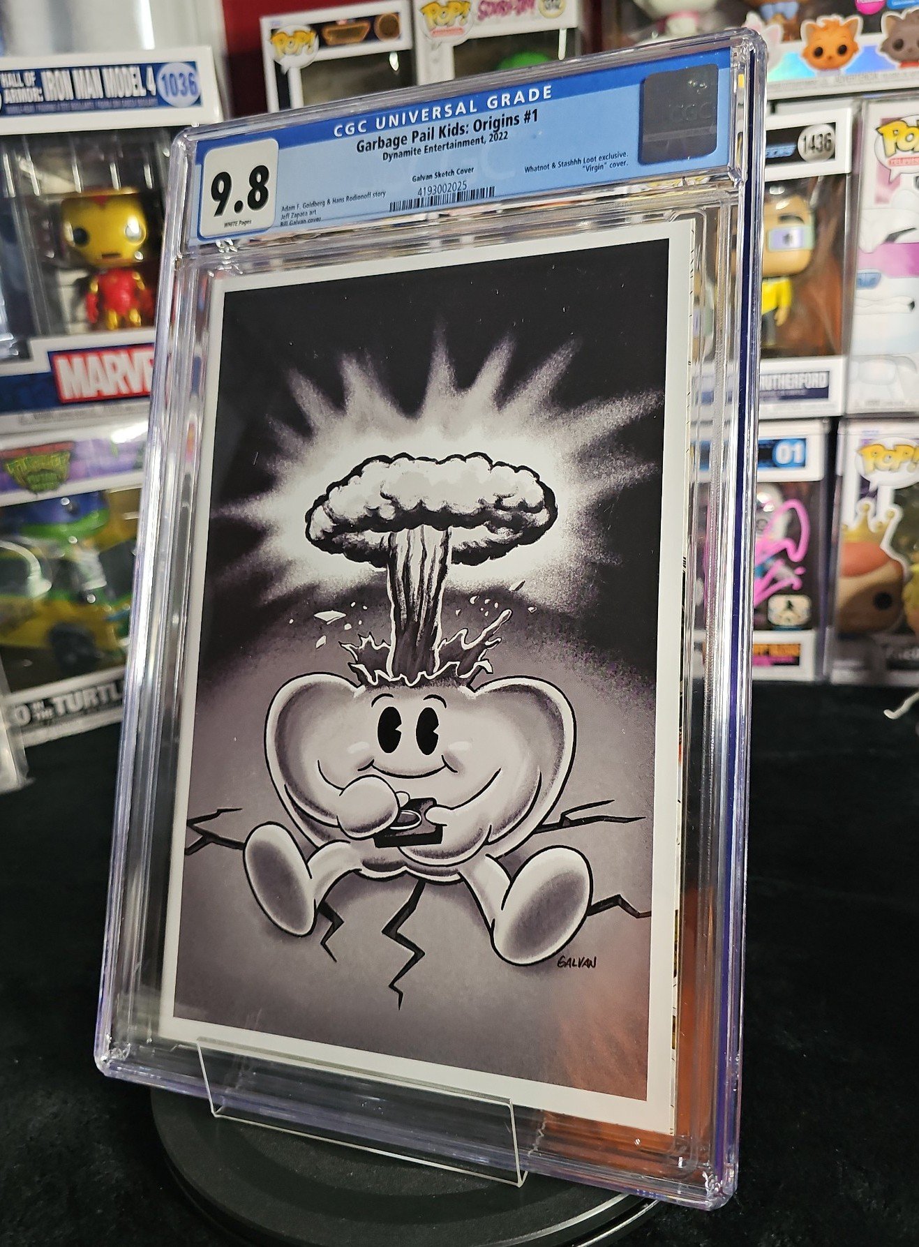 Garbage pail kids #1 • b&w virgin variant• LTD 250 cgc 9.8