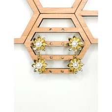 Shashi NYC Double Flower Drop Baby Chandelier Earrings