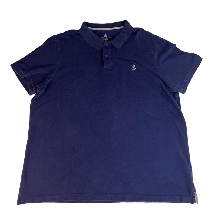 Disney Parks Mickey Mouse Relaxed Fit Polo Shirt Women's Sz XXL 2XL Navy Cotton