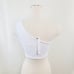 Susana Monaco essential one shoulder crop top Sugar white tank size small NEW