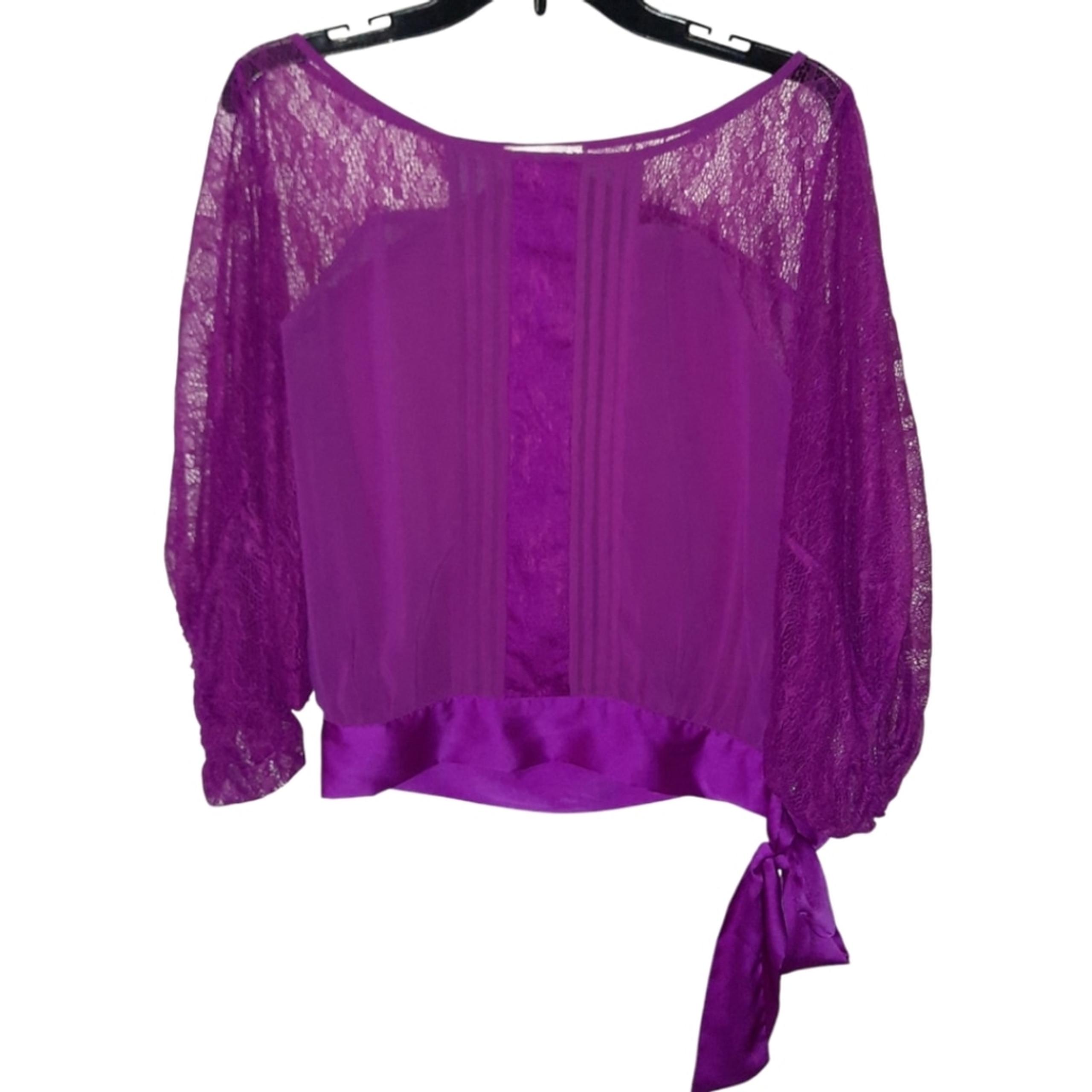 Double Zero Purple Blouse Size Small