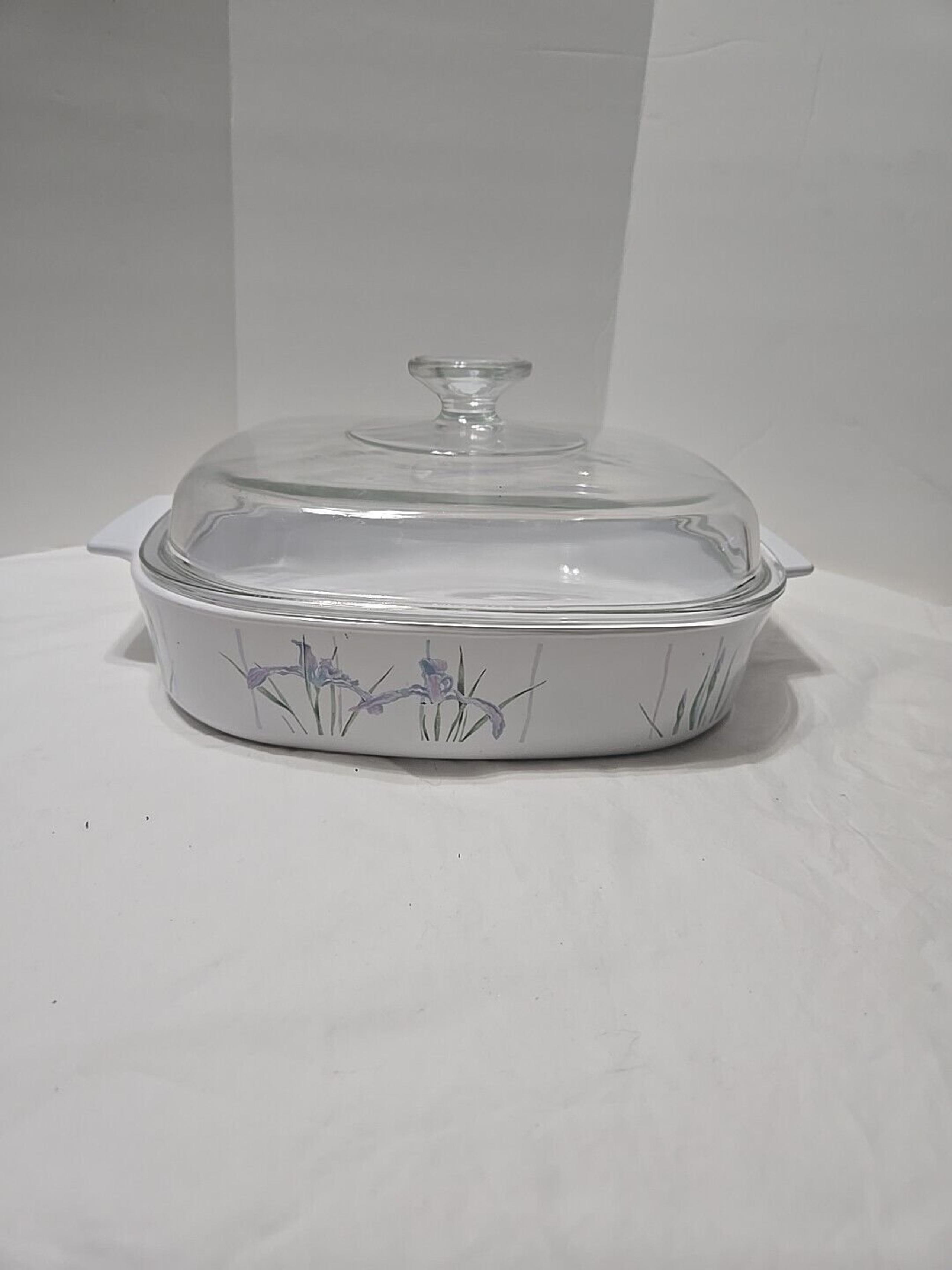 Corning Ware Shadow Iris A-10-B 2.5 liter Pan Casserole with Pyrex A-12-C Lid