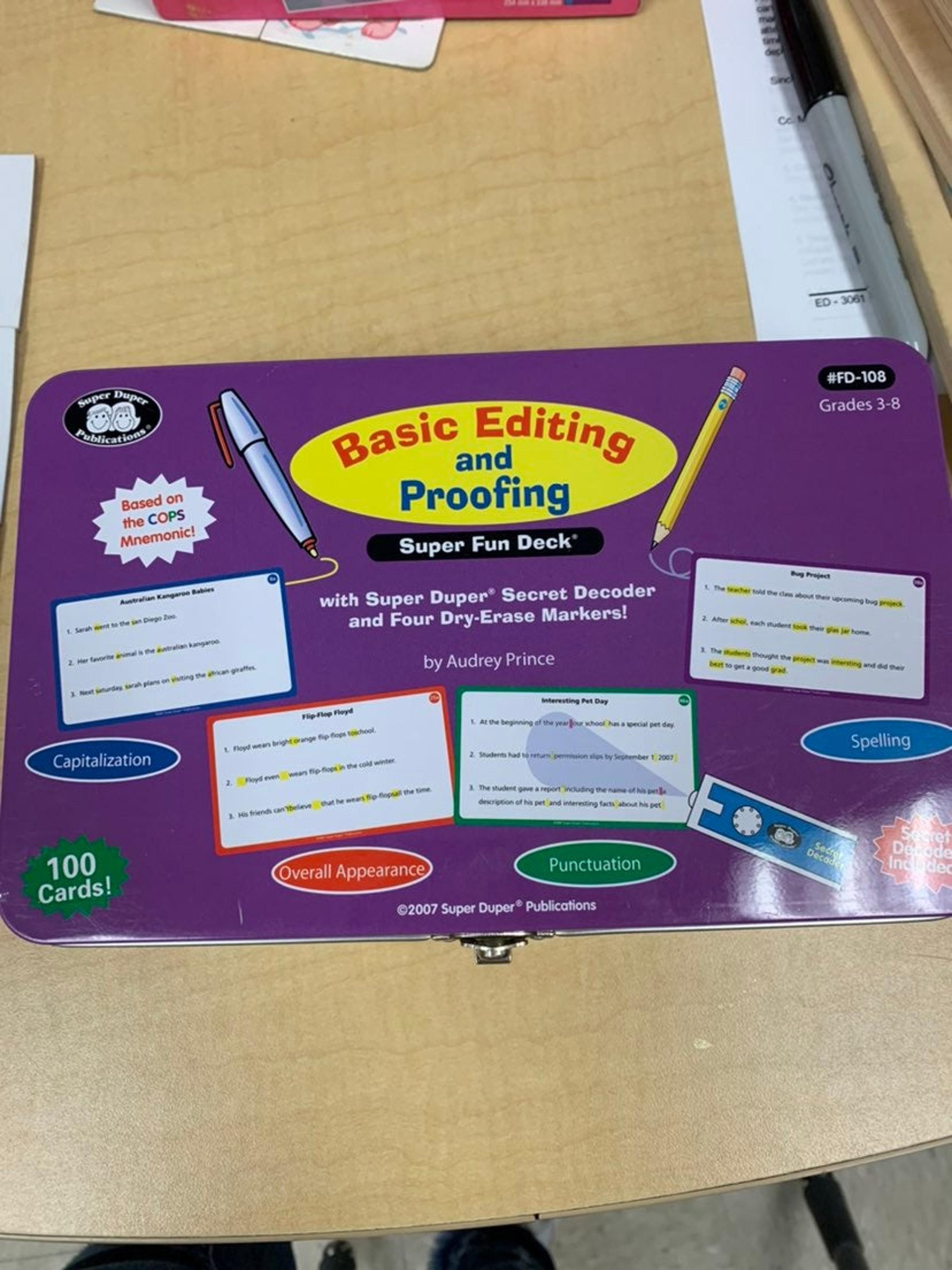 Basic Editing and Proofreading Super Fun Deck