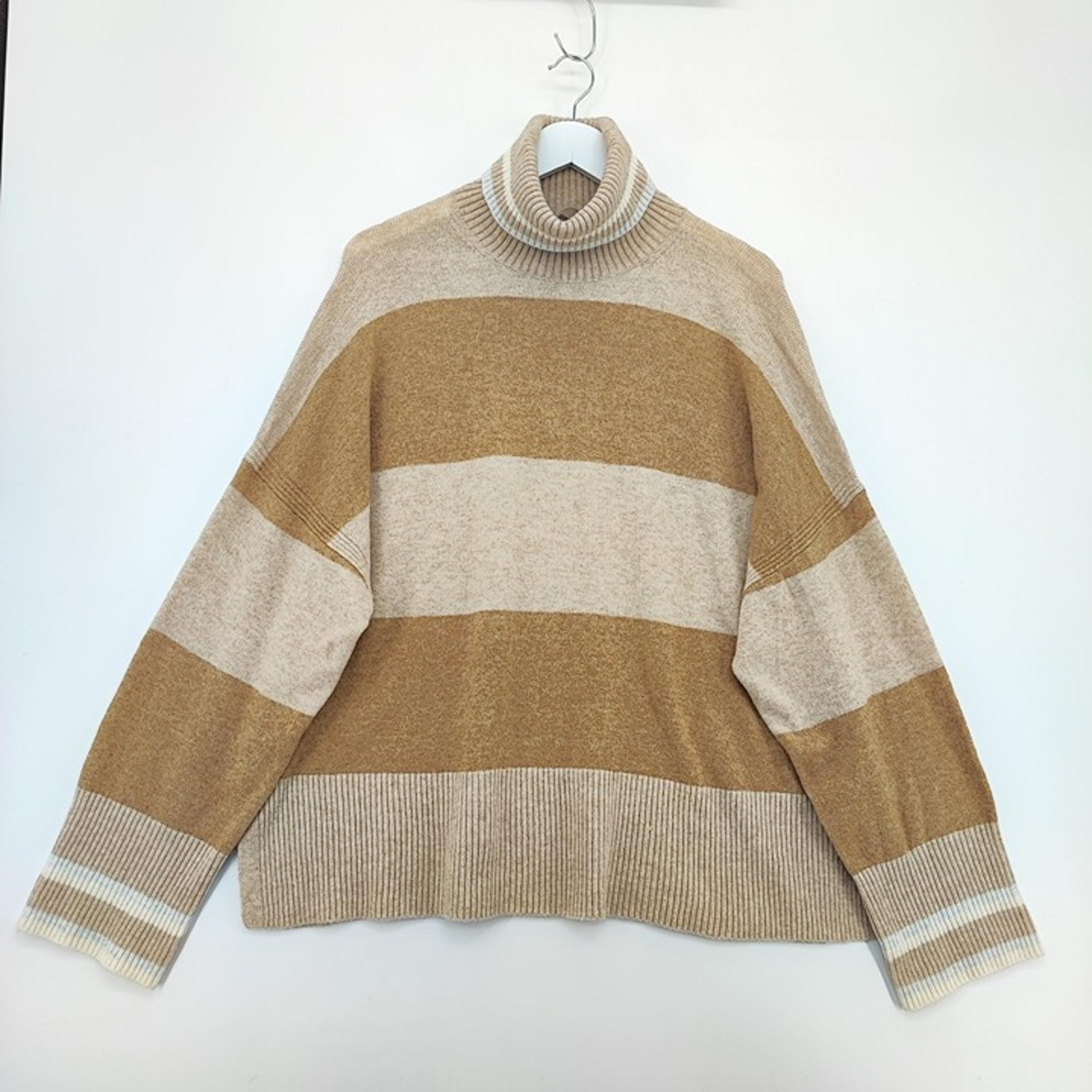 J. Crew Women's Striped Turtleneck Sweater in Super soft Yarn Size XXL