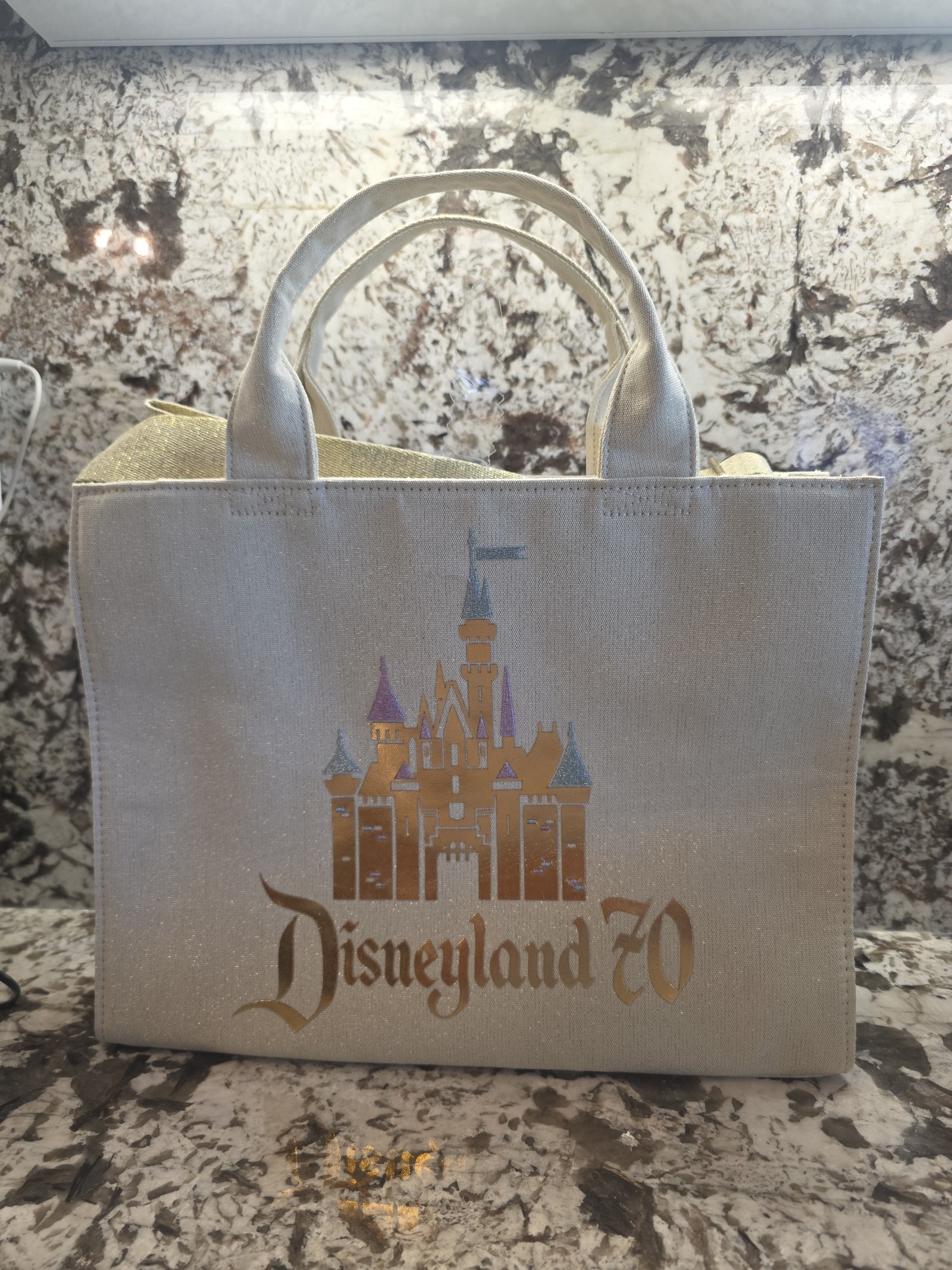 Disneyland 70th Anniversary tote bag w/ zipper