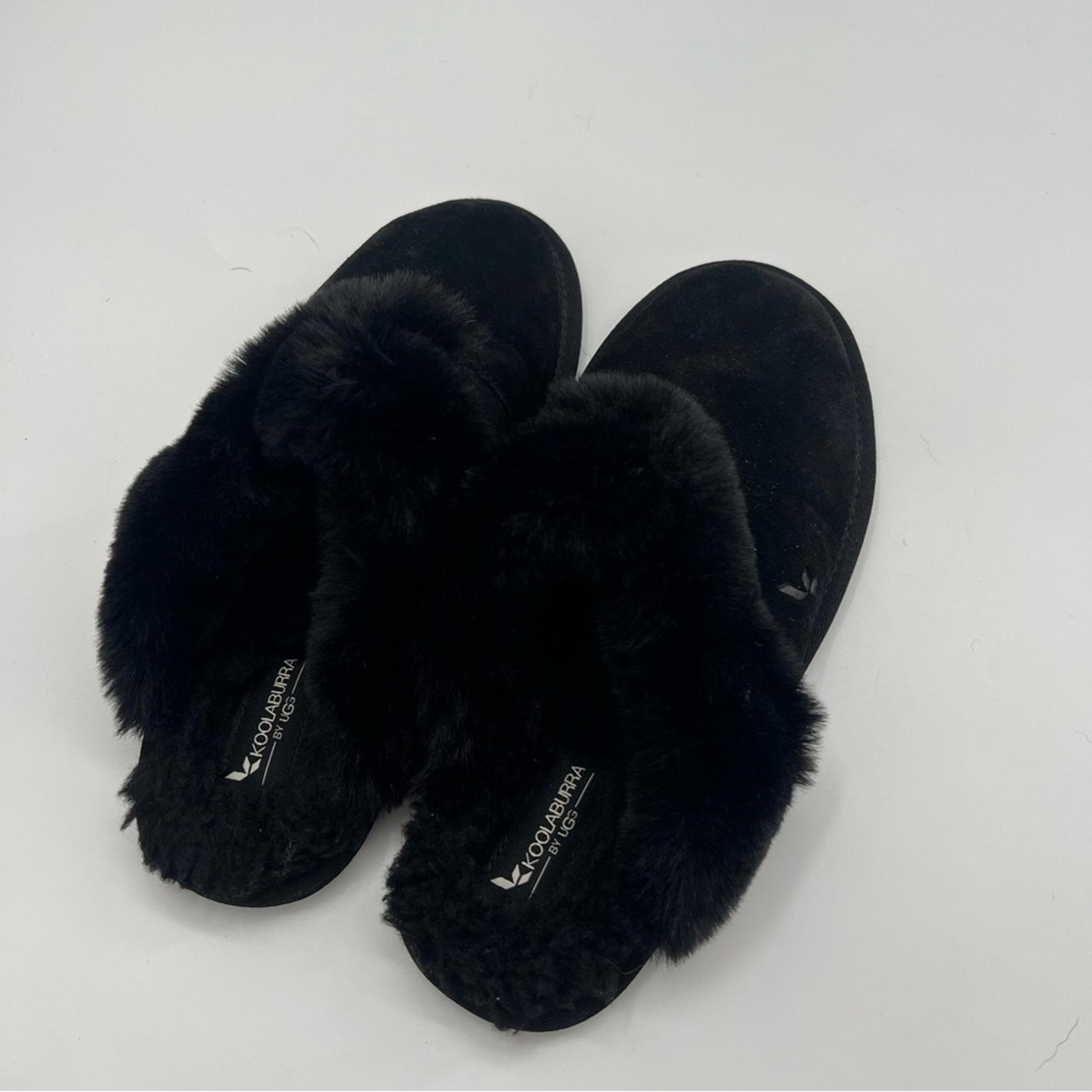 Koolaburra by UGG Milo Slipper Black Sheepskin Suede Women’s 8