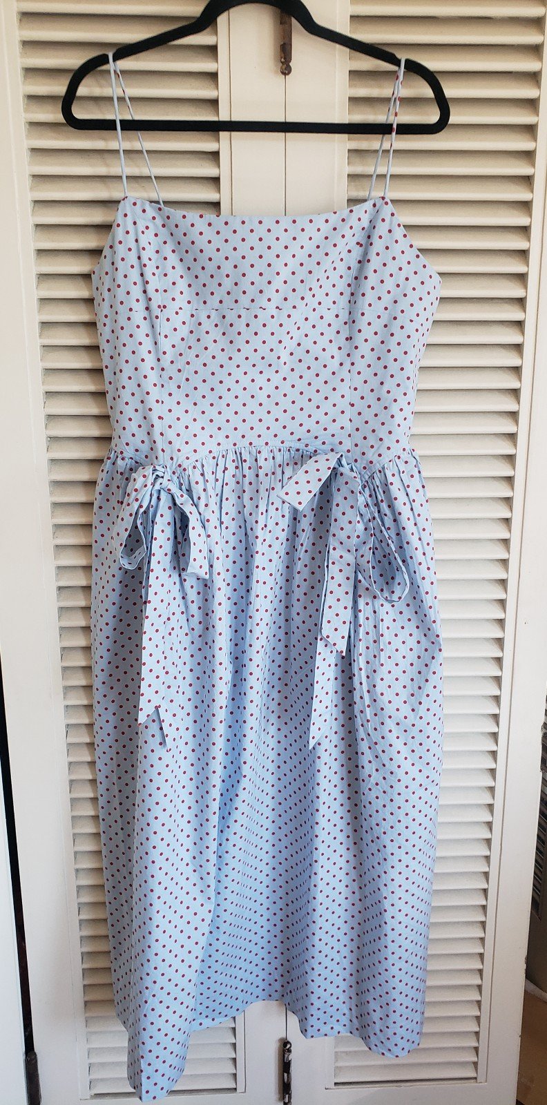 Damson Madder Penelope Midi Dress NWT Blue & Red Dot- sz 12US/16UK