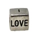 AUTHENTIC Pandora Sterling Silver 14k Gold I Love You Heart Block Cube Charm