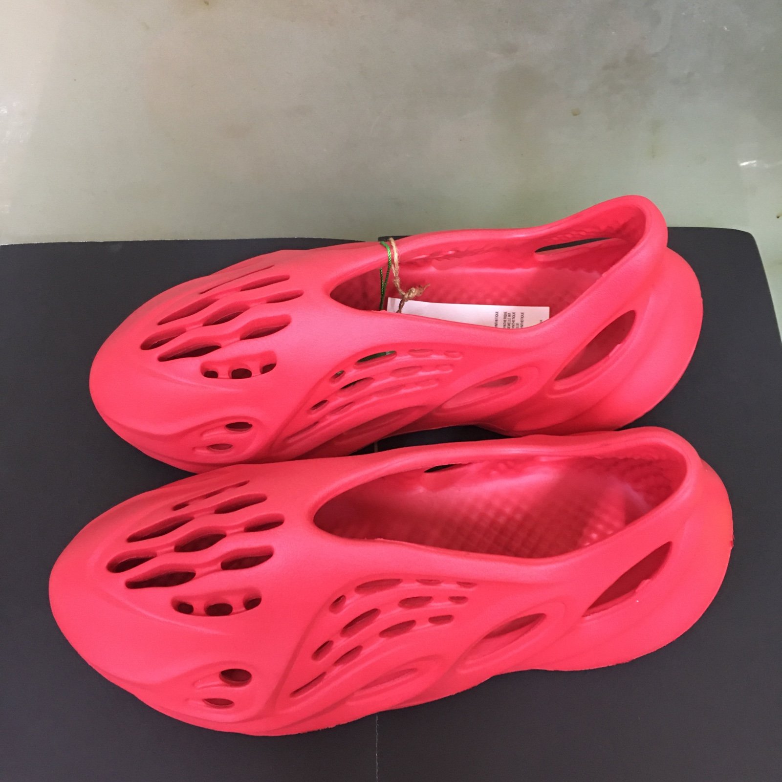 Brand new adidas foam runner vermillion size8