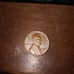 Lincoln wheat penny 1957 D MINT us coin Error B in Liberty filled in BIE