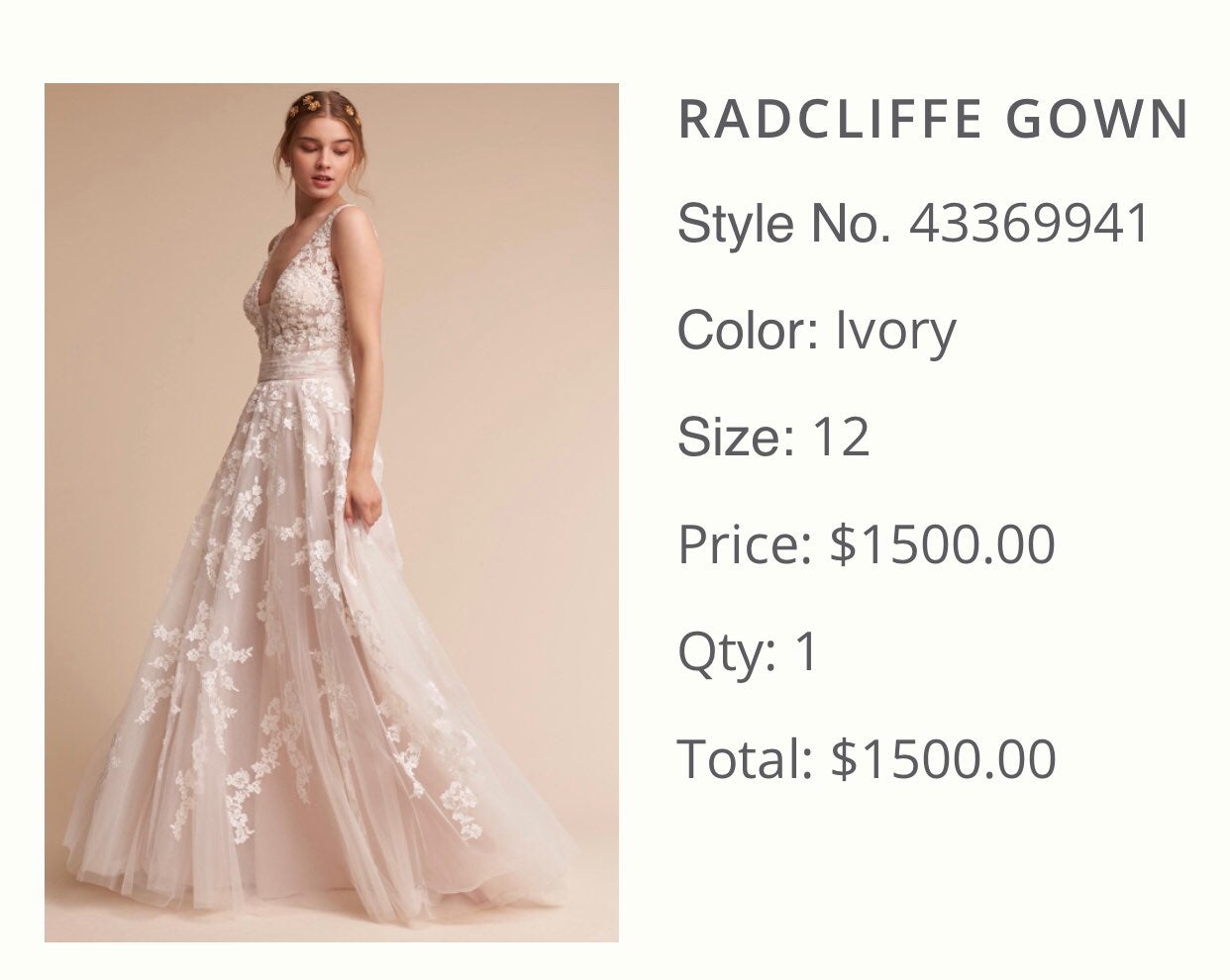 Anthropologie wedding dress