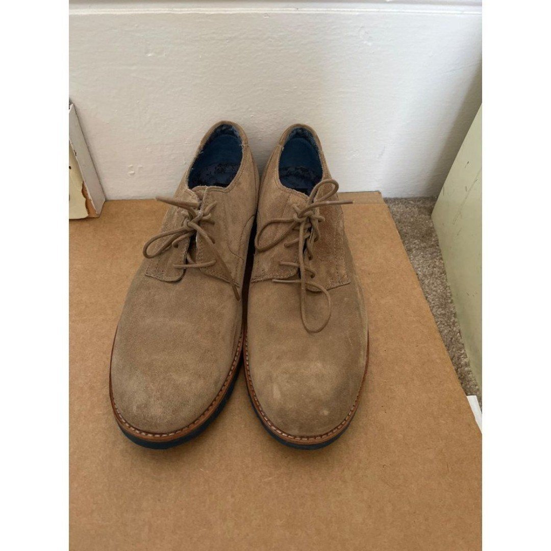 NWOT Rockport adiprene round toe tan suede leather lace up oxfords 10.5