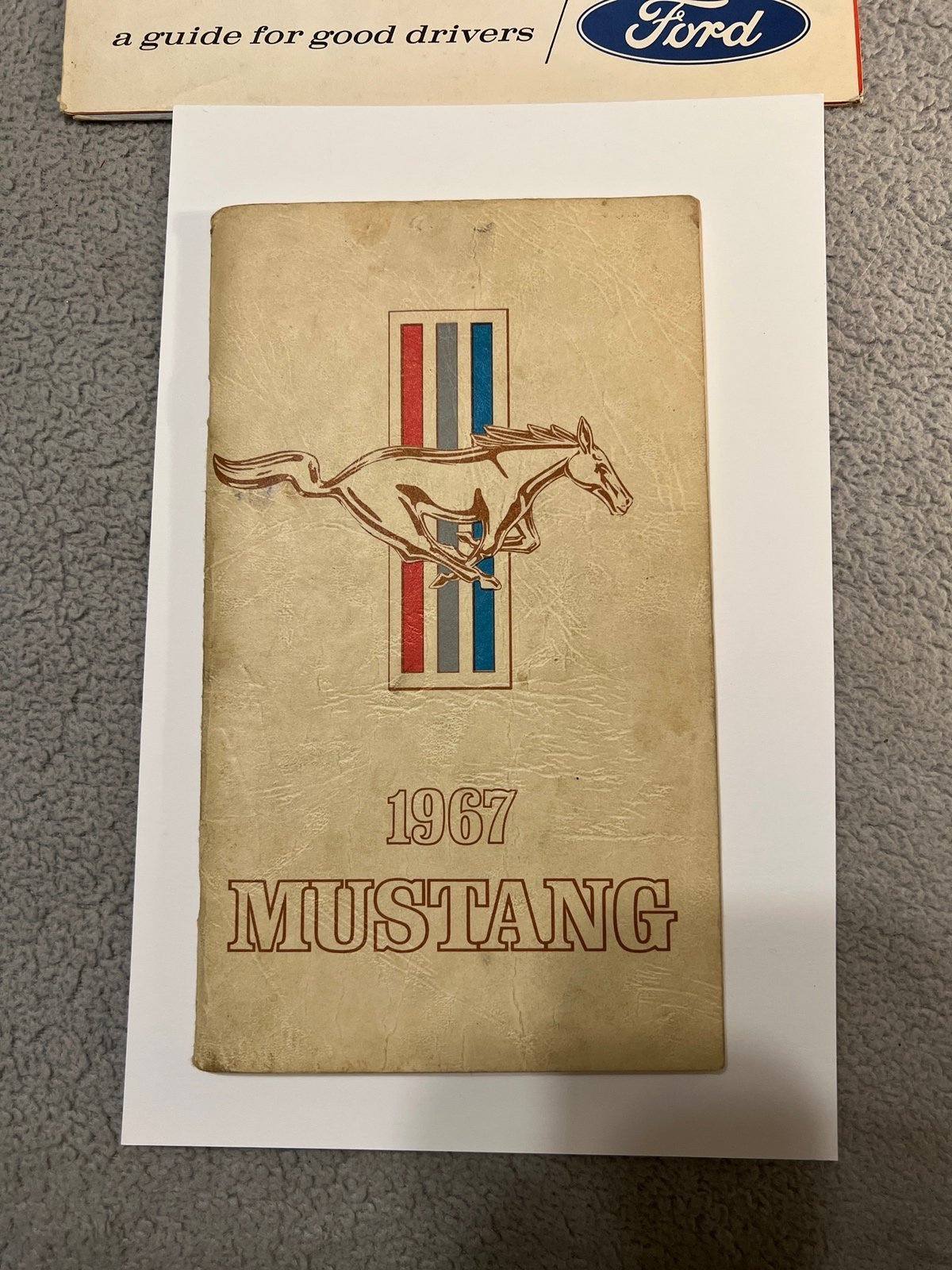 Ford Mustang manual, first printing ownercard, new car invoice and driver guide