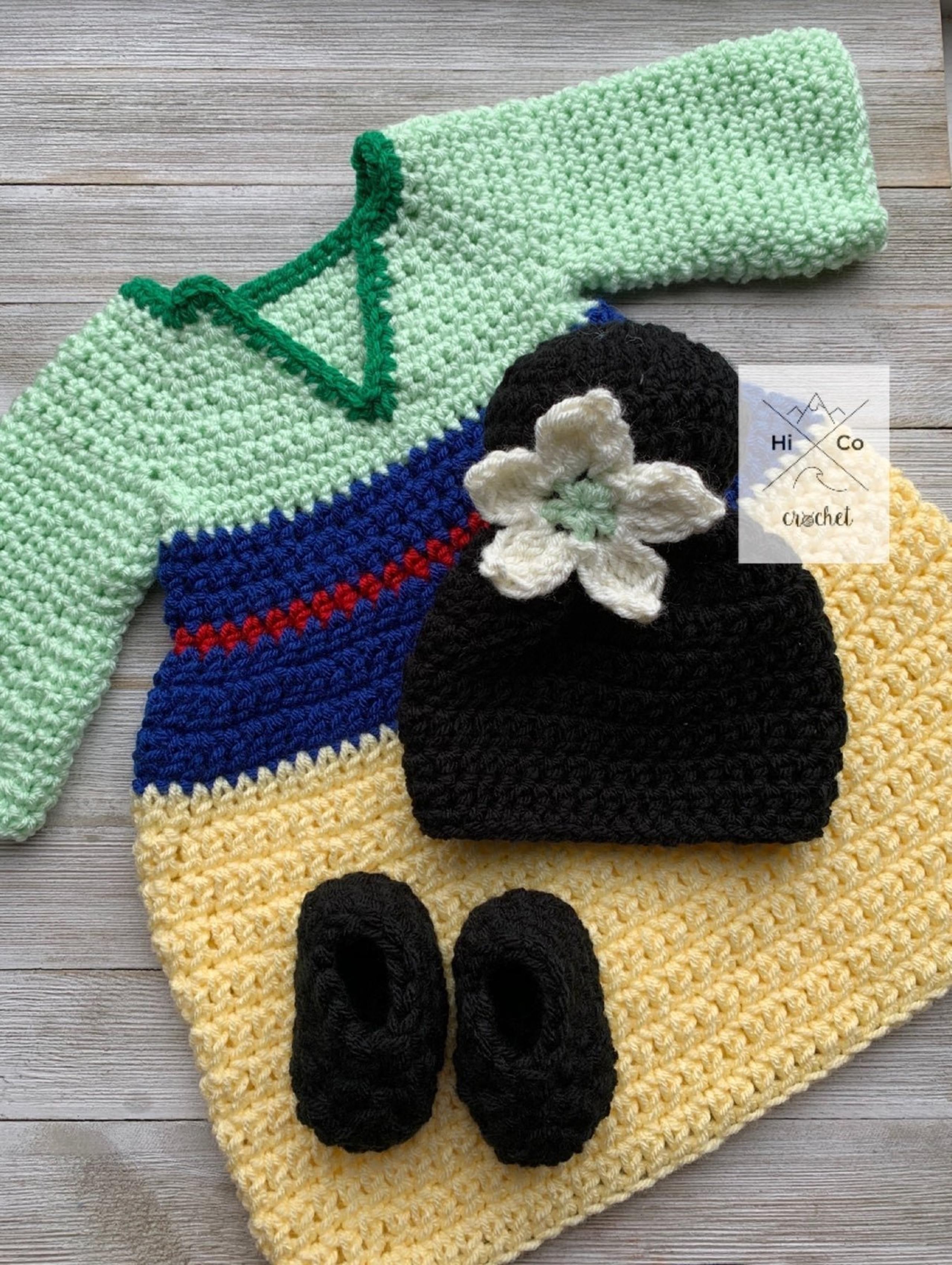 Disney Mulan Crochet set newborn-3m *ready to ship