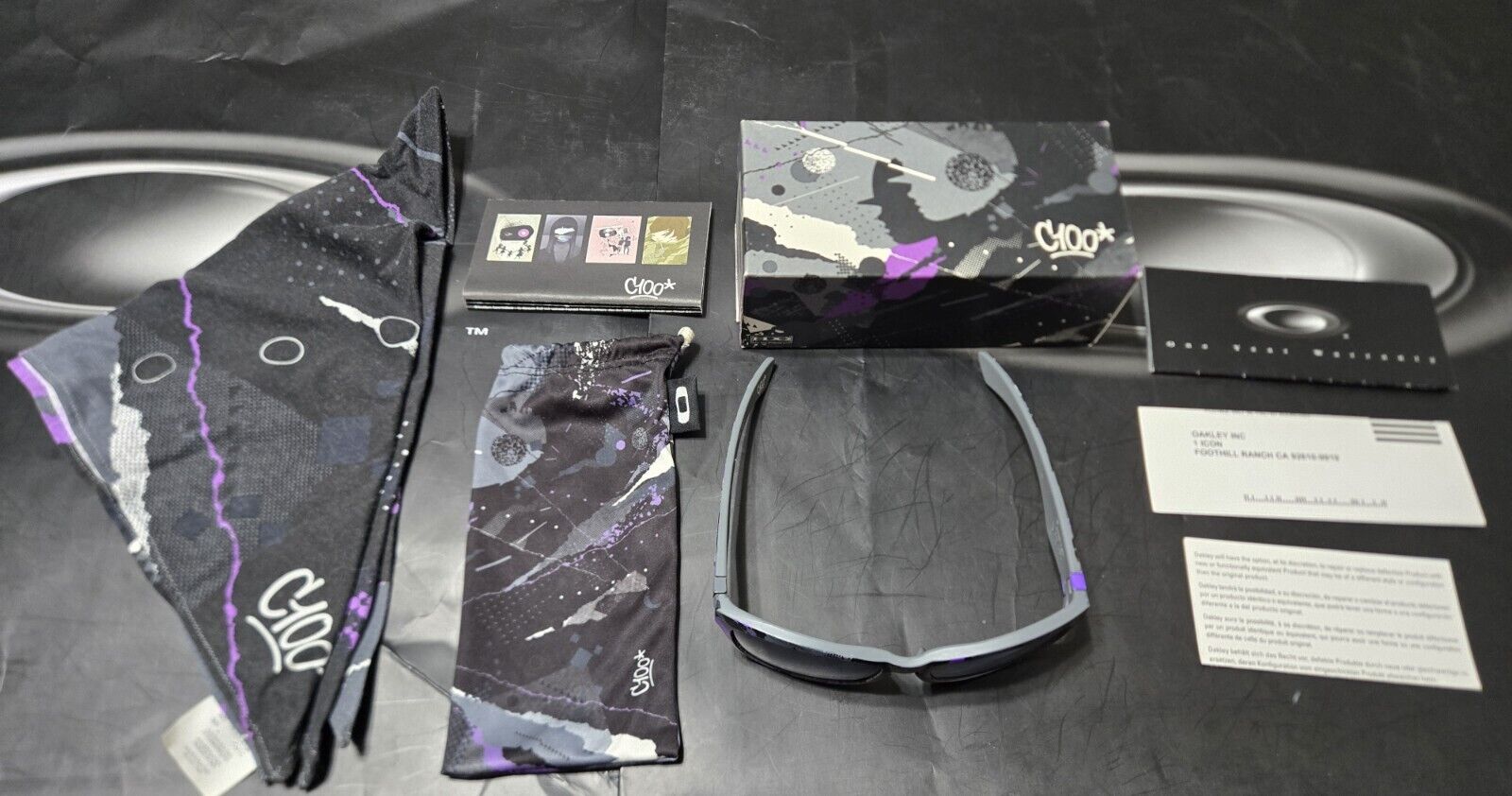 Rare Oakley C100 Jupiter Artist Series C100 - Grey Frame / Grey Lenses 24-141