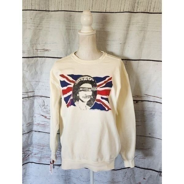 People of Leisure Upcycled God Save The Queen Sex Pistols Sweatshirt NWT