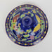 Vtg Chinese Ginger Jar Blue Hand Painted Butterflies Floral Ferns~6.75 ~EUC