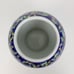 Vtg Chinese Ginger Jar Blue Hand Painted Butterflies Floral Ferns~6.75 ~EUC