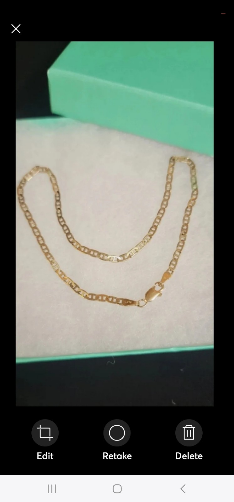 Beautiful 10K Yellow Gold Ankle Bracelet Mariner Chain Link