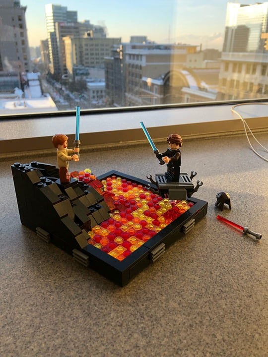 Star Wars Episode 3 Obi-wan Anakin Skywalker Battle on Mustafar LEGO Compatible