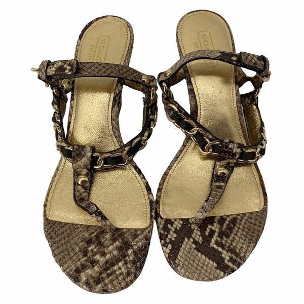 Coach snakeskin sandals new arrivals