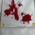 Dexter Blood Splatter Slides Glass Coasters
